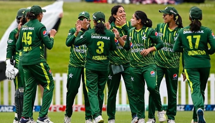 Claire Polosak officiates Pakistan vs. West Indies Women's Cricket Series